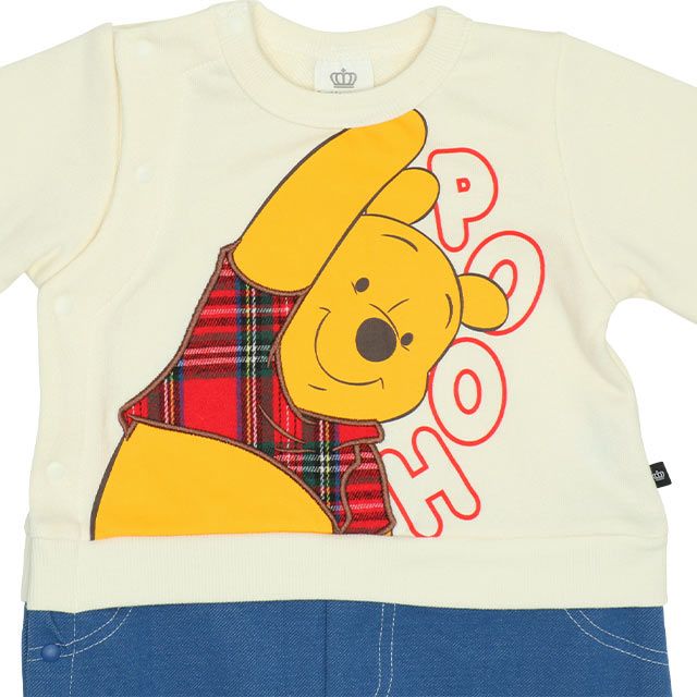 【ベビードール】デール 柄パッチワーク ドッキングロンパース 9863B ベビー