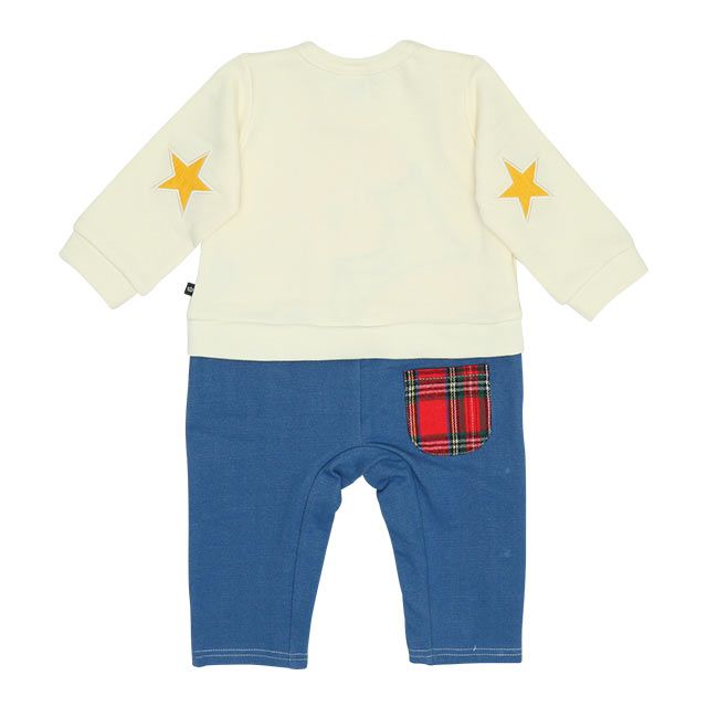 【ベビードール】プー 柄パッチワーク ドッキングロンパース 9863B ベビー