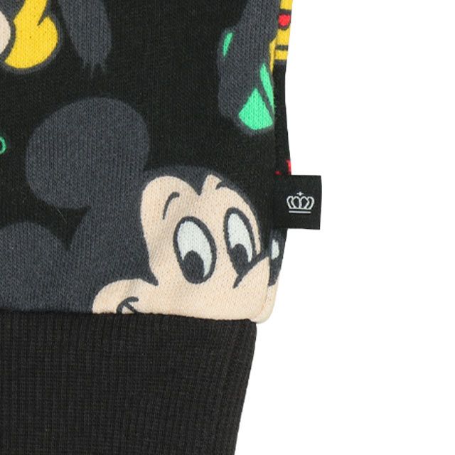 【ベビードール】ミッキー＆フレンズ 親子お揃い レトロキャラクター総柄トレーナー 9893A / ミッキー ミニー ドナルド デイジー プルート ベビーサイズ キッズ リンクコーデ ペアルック 親子コーデ トップス 長袖 トレーナー