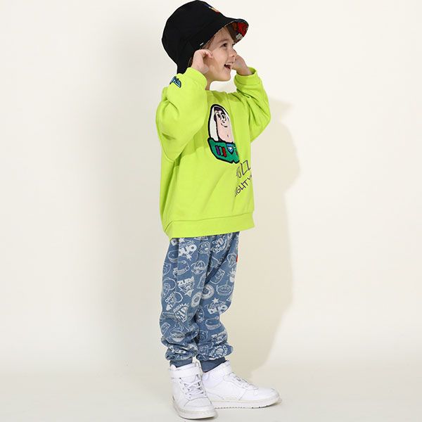 【ベビードール】バズ・ライトイヤー サガラトレーナー 9895K / ベビーサイズ キッズ トップス 長袖 サガラ スウェット素材 袖口ワンポイント刺繍 春秋冬