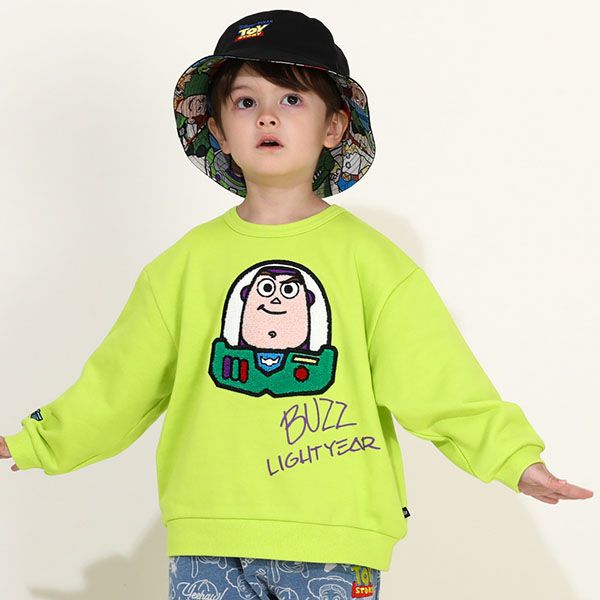 【ベビードール】バズ・ライトイヤー サガラトレーナー 9895K / ベビーサイズ キッズ トップス 長袖 サガラ スウェット素材 袖口ワンポイント刺繍 春秋冬