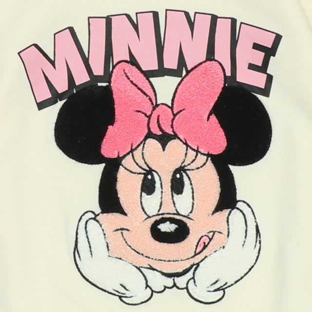 【ベビードール】ミニー サガラトレーナー 9895K / ベビーサイズ キッズ トップス 長袖 サガラ スウェット素材 袖口ワンポイント刺繍 春秋冬