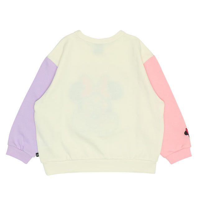 【ベビードール】ミニー サガラトレーナー 9895K / ベビーサイズ キッズ トップス 長袖 サガラ スウェット素材 袖口ワンポイント刺繍 春秋冬