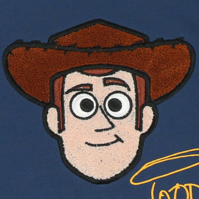 【ベビードール】ウッディ サガラトレーナー 9895K / ベビーサイズ キッズ トップス 長袖 サガラ スウェット素材 袖口ワンポイント刺繍 春秋冬