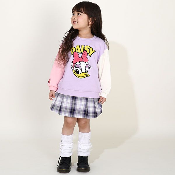 【ベビードール】デイジー サガラトレーナー 9895K / ベビーサイズ キッズ トップス 長袖 サガラ スウェット素材 袖口ワンポイント刺繍 春秋冬