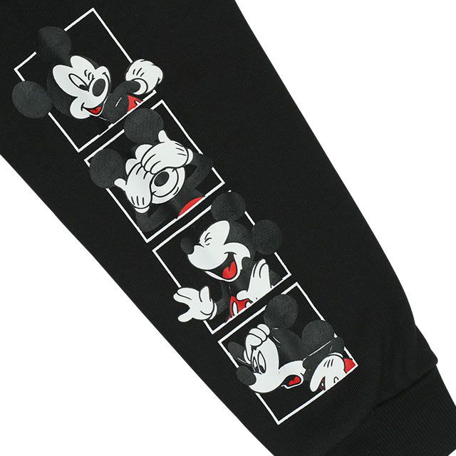 【ベビードール】ミッキー 親子お揃い バックプリント パーカー 9896K / ベビーサイズ キッズ リンクコーデ ペアルック 親子コーデ 長袖 トップス パーカー プルオーバー スウェット