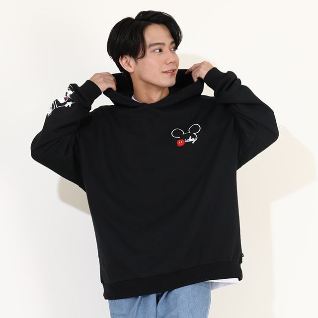 【ベビードール】ミッキー親子お揃い バックプリント パーカー 9896A 大人 ユニセックス 男女兼用 レディース メンズ