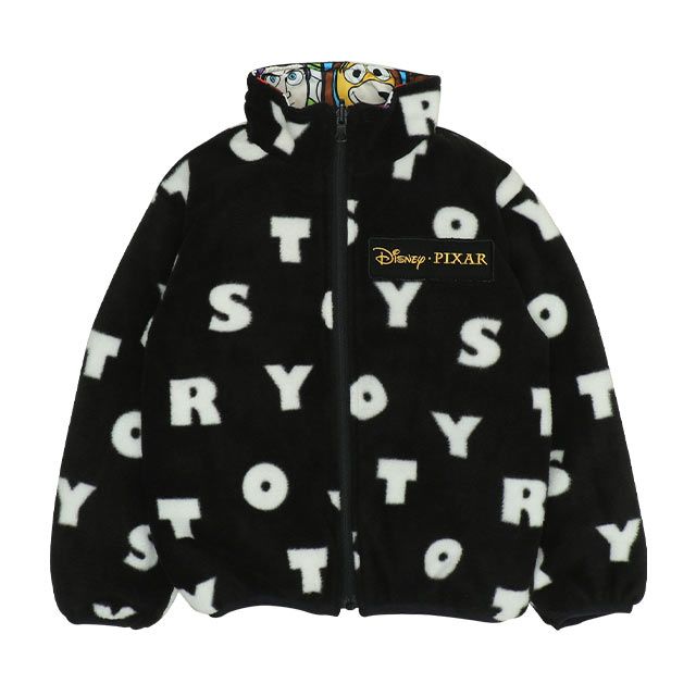 【ベビードール】トイ・ストーリー リバーシブルアウター 9898K / ウッディ バズ・ライトイヤー ジェシー レックス ハム スリンキー・ドッグ エイリアン リトルグリーンメン 中綿 フリース 2WAY ブルゾン フードなし ベビーサイズ キッズ