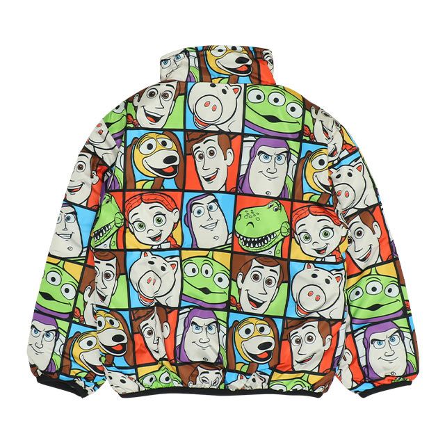 【ベビードール】トイ・ストーリー リバーシブルアウター 9898K / ウッディ バズ・ライトイヤー ジェシー レックス ハム スリンキー・ドッグ エイリアン リトルグリーンメン 中綿 フリース 2WAY ブルゾン フードなし ベビーサイズ キッズ