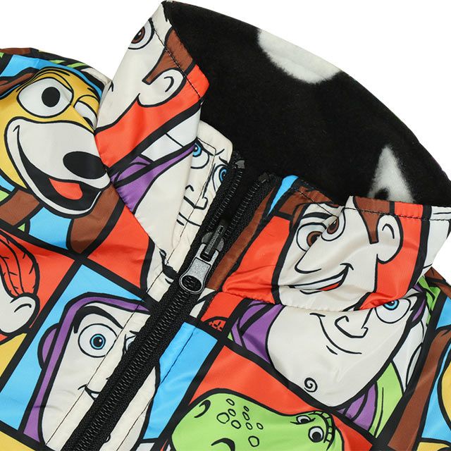 【ベビードール】トイ・ストーリー リバーシブルアウター 9898K / ウッディ バズ・ライトイヤー ジェシー レックス ハム スリンキー・ドッグ エイリアン リトルグリーンメン 中綿 フリース 2WAY ブルゾン フードなし ベビーサイズ キッズ