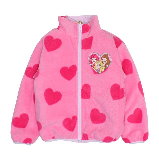 【ベビードール】プリンセス / リバーシブルアウター 9899K / ラプンツェル アリエル ベル 中綿 フリース 2WAY ブルゾン フードなし ベビーサイズ キッズ 女の子