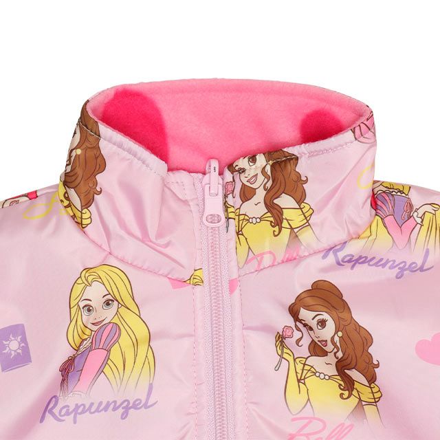 【ベビードール】プリンセス / リバーシブルアウター 9899K / ラプンツェル アリエル ベル 中綿 フリース 2WAY ブルゾン フードなし ベビーサイズ キッズ 女の子