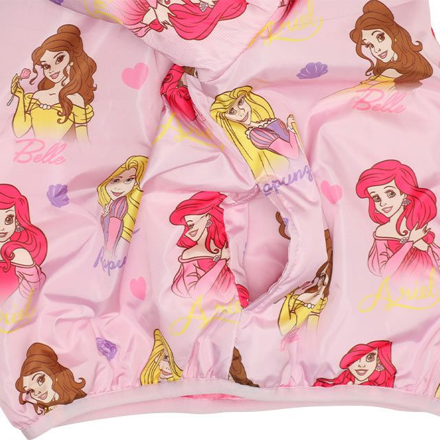 【ベビードール】プリンセス / リバーシブルアウター 9899K / ラプンツェル アリエル ベル 中綿 フリース 2WAY ブルゾン フードなし ベビーサイズ キッズ 女の子