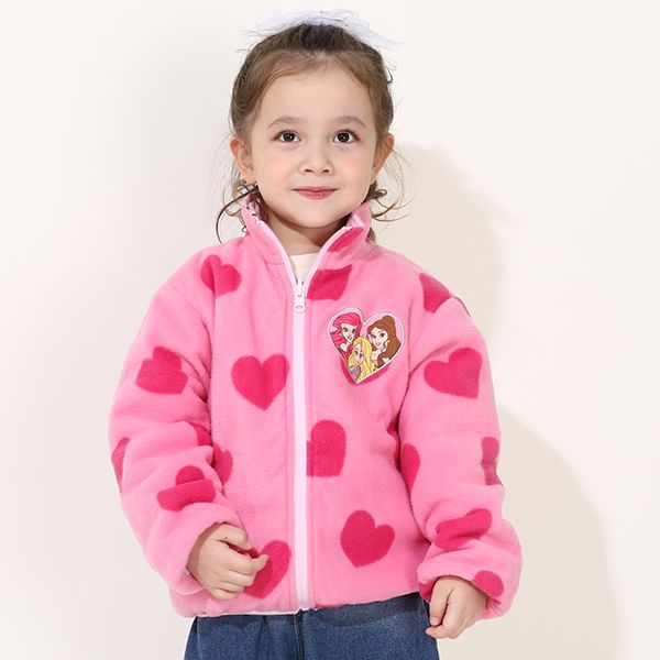 【ベビードール】プリンセス / リバーシブルアウター 9899K / ラプンツェル アリエル ベル 中綿 フリース 2WAY ブルゾン フードなし ベビーサイズ キッズ 女の子