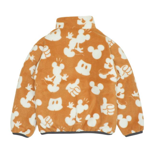 【ベビードール】ミッキー リバーシブルアウター 9900K / ベビーサイズ キッズ トップス 長袖 アウター ブルゾン ジャケット ジャンパー フリース 中綿 軽い 秋冬