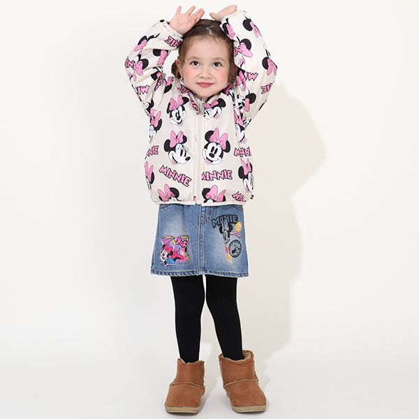 【ベビードール】ミニー リバーシブルアウター 9900K / ベビーサイズ キッズ トップス 長袖 アウター ブルゾン ジャケット ジャンパー フリース 中綿 軽い 秋冬