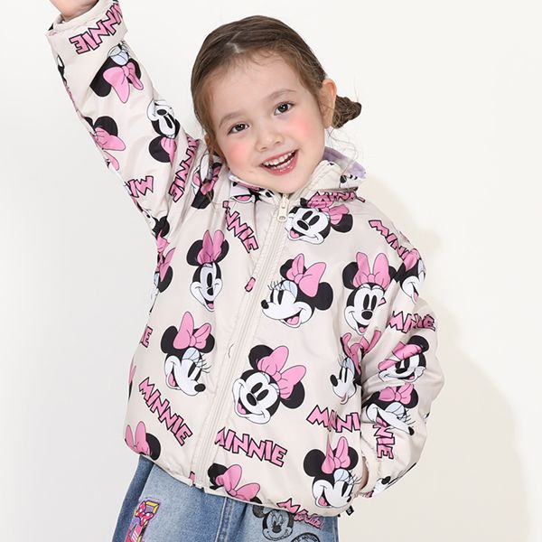 【ベビードール】ミニー リバーシブルアウター 9900K / ベビーサイズ キッズ トップス 長袖 アウター ブルゾン ジャケット ジャンパー フリース 中綿 軽い 秋冬