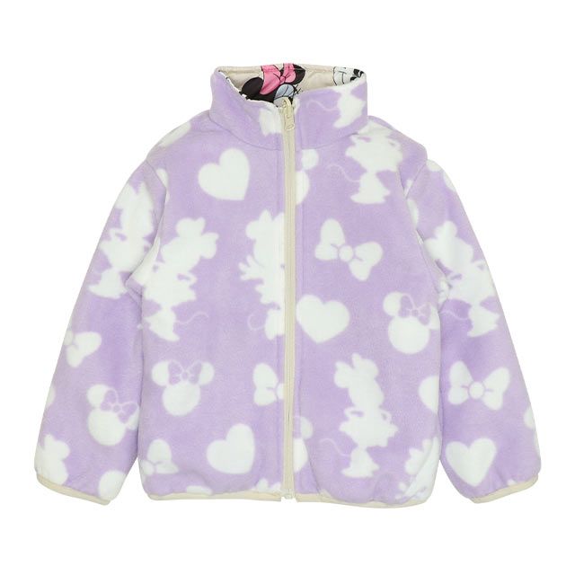 【ベビードール】ミニー リバーシブルアウター 9900K / ベビーサイズ キッズ トップス 長袖 アウター ブルゾン ジャケット ジャンパー フリース 中綿 軽い 秋冬