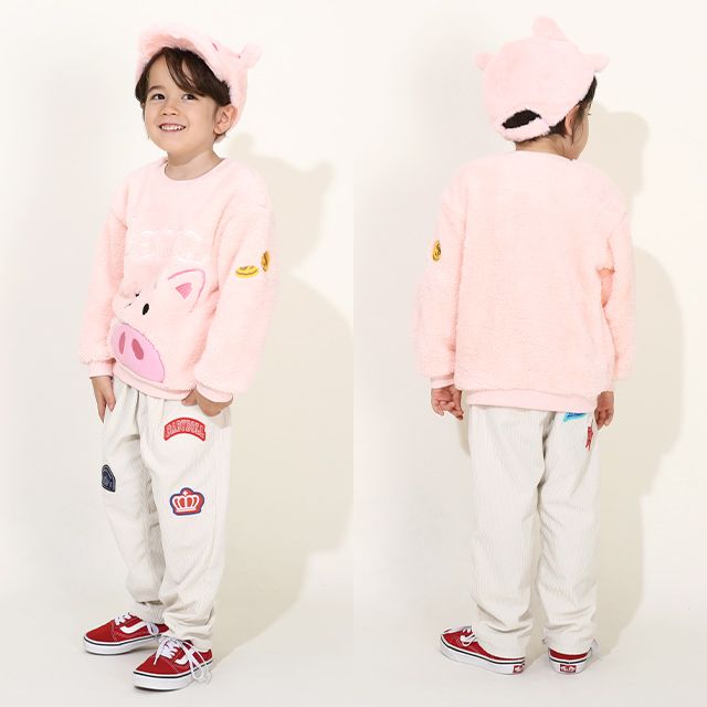 【ベビードール】ハム ボアトレーナー 9979K / トイ・ストーリー ベビーサイズ キッズ トップス 長袖 シャギーボア素材 もこもこ 秋冬