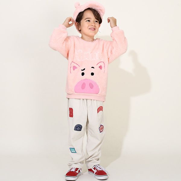 【ベビードール】ハム ボアトレーナー 9979K / トイ・ストーリー ベビーサイズ キッズ トップス 長袖 シャギーボア素材 もこもこ 秋冬