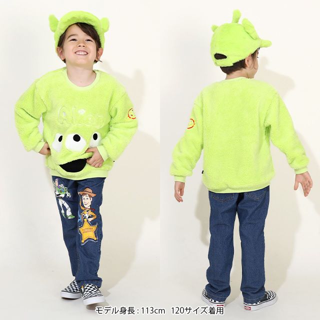 【ベビードール】リトルグリーンメン ボアトレーナー 9979K / トイ・ストーリー ベビーサイズ キッズ トップス 長袖 シャギーボア素材 もこもこ 秋冬