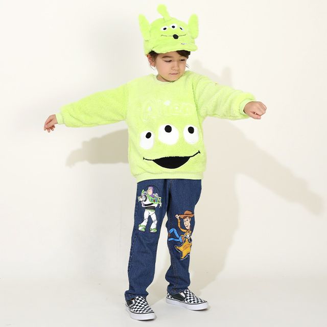 【ベビードール】リトルグリーンメン ボアトレーナー 9979K / トイ・ストーリー ベビーサイズ キッズ トップス 長袖 シャギーボア素材 もこもこ 秋冬