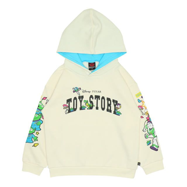 【ベビードール】親子お揃い トイ・ストーリー 裏起毛パーカー 9980K / ベビーサイズ キッズ トップス 長袖 秋冬 裏起毛 ウッディ バズ ジェシー リトルグリーンメン レックス