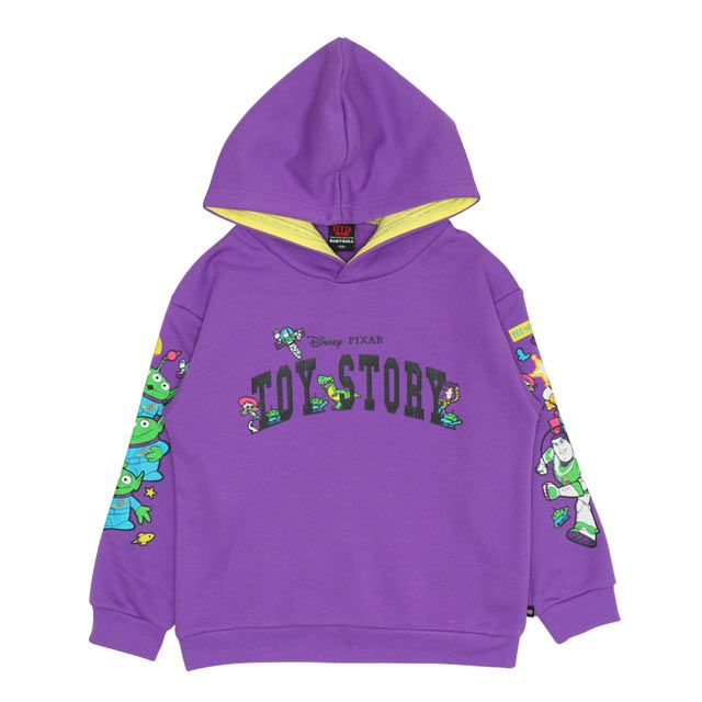 【ベビードール】親子お揃い トイ・ストーリー 裏起毛パーカー 9980K / ベビーサイズ キッズ トップス 長袖 秋冬 裏起毛 ウッディ バズ ジェシー リトルグリーンメン レックス