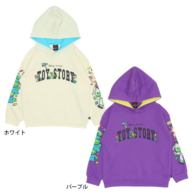 【ベビードール】親子お揃い トイ・ストーリー 裏起毛パーカー 9980K / ベビーサイズ キッズ トップス 長袖 秋冬 裏起毛 ウッディ バズ ジェシー リトルグリーンメン レックス
