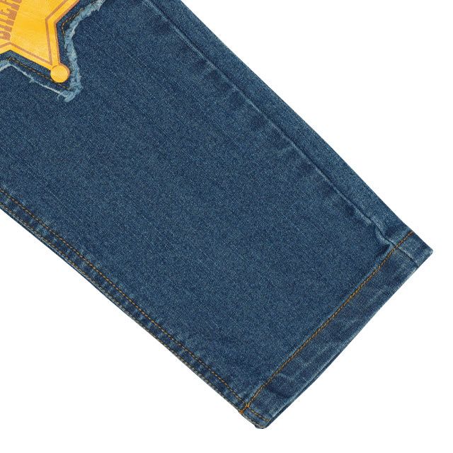 【ベビードール】トイ・ストーリー ストレートデニムロングパンツ 9981K / ベビーサイズ キッズ ボトム 長ズボン ジーパン ジーンズ ウエスト総ゴム ゴム穴付き ベルトループ フェイクボタン ストレッチ素材 ウッディ バズ ポテトヘッド