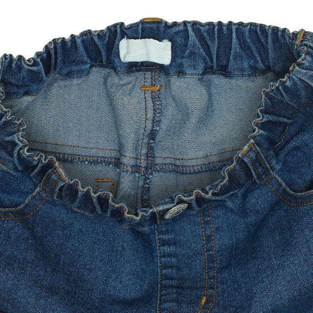 【ベビードール】トイ・ストーリー ストレートデニムロングパンツ 9981K / ベビーサイズ キッズ ボトム 長ズボン ジーパン ジーンズ ウエスト総ゴム ゴム穴付き ベルトループ フェイクボタン ストレッチ素材 ウッディ バズ ポテトヘッド