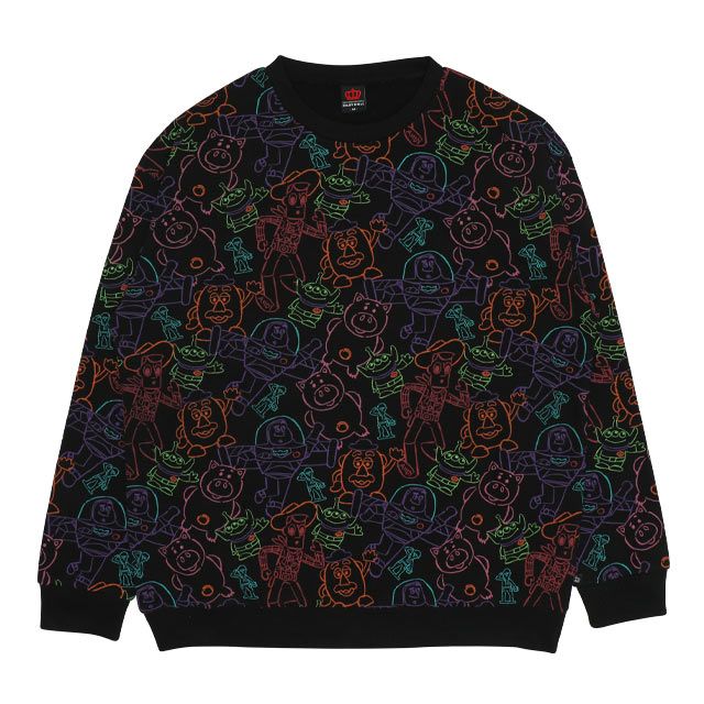 【ベビードール】ウッディ バズ・ライトイヤー ハム エイリアン 親子お揃い トイ・ストーリー 裏毛総柄トレーナー 9982A メンズ レディース