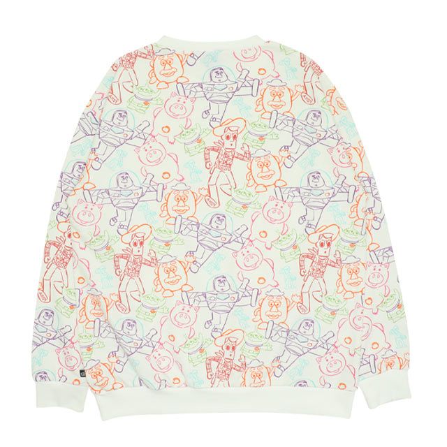 【ベビードール】ウッディ バズ・ライトイヤー ハム エイリアン 親子お揃い トイ・ストーリー 裏毛総柄トレーナー 9982A メンズ レディース