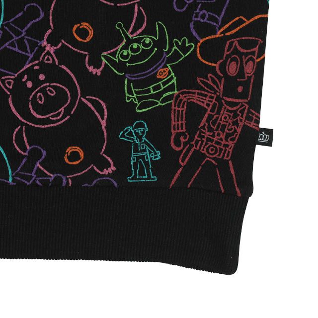 【ベビードール】ウッディ バズ・ライトイヤー ハム エイリアン 親子お揃い トイ・ストーリー 裏毛総柄トレーナー 9982A メンズ レディース