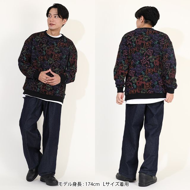 【ベビードール】ウッディ バズ・ライトイヤー ハム エイリアン 親子お揃い トイ・ストーリー 裏毛総柄トレーナー 9982A メンズ レディース