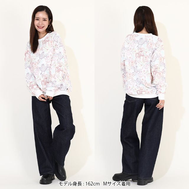 【ベビードール】ウッディ バズ・ライトイヤー ハム エイリアン 親子お揃い トイ・ストーリー 裏毛総柄トレーナー 9982A メンズ レディース