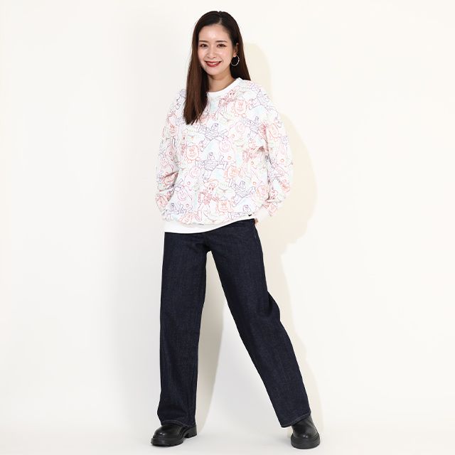 【ベビードール】ウッディ バズ・ライトイヤー ハム エイリアン 親子お揃い トイ・ストーリー 裏毛総柄トレーナー 9982A メンズ レディース