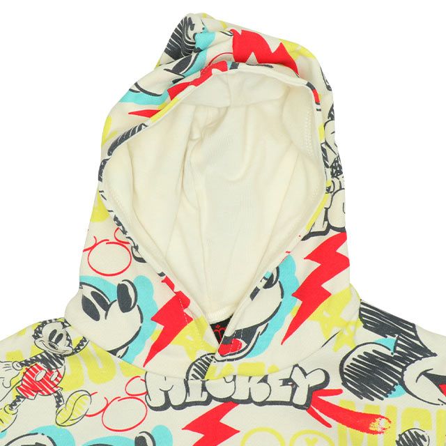 【ベビードール】ミッキー 親子お揃い グラフィティ総柄パーカー 9983K / ベビーサイズ キッズ リンクコーデ ペアルック 親子コーデ 長袖 トップス パーカー プルオーバー スウェット