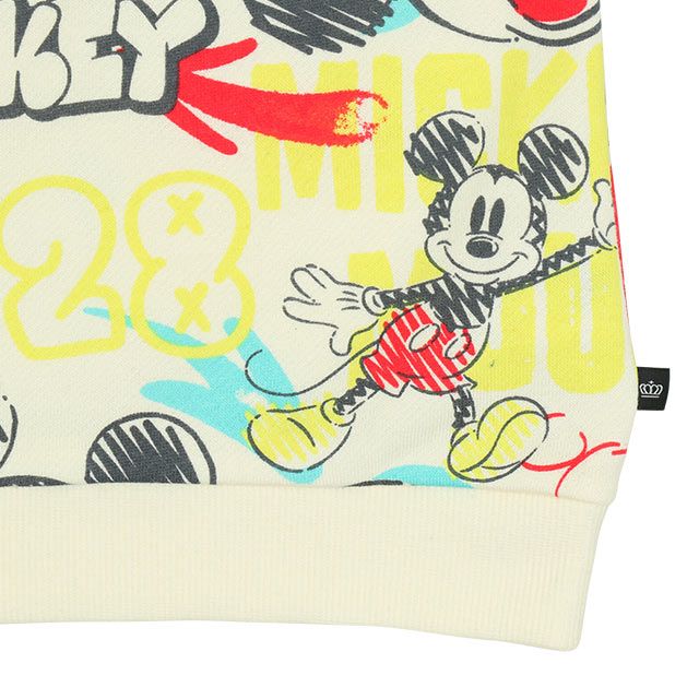 【ベビードール】ミニー 親子お揃い グラフィティ総柄パーカー 9983K / ベビーサイズ キッズ リンクコーデ ペアルック 親子コーデ 長袖 トップス パーカー プルオーバー スウェット