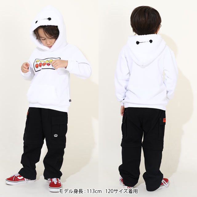 【ベビードール】ベイマックス なりきるフードボア裏起毛パーカー 9985K / ベビーサイズ キッズ トップス 長袖 ボア もこもこ 秋冬 仮装 コスチューム コスプレ