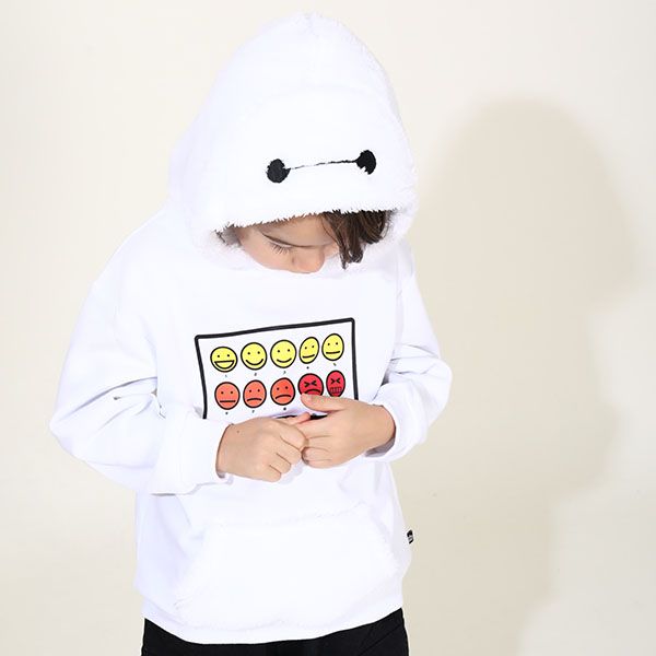 【ベビードール】ベイマックス なりきるフードボア裏起毛パーカー 9985K / ベビーサイズ キッズ トップス 長袖 ボア もこもこ 秋冬 仮装 コスチューム コスプレ