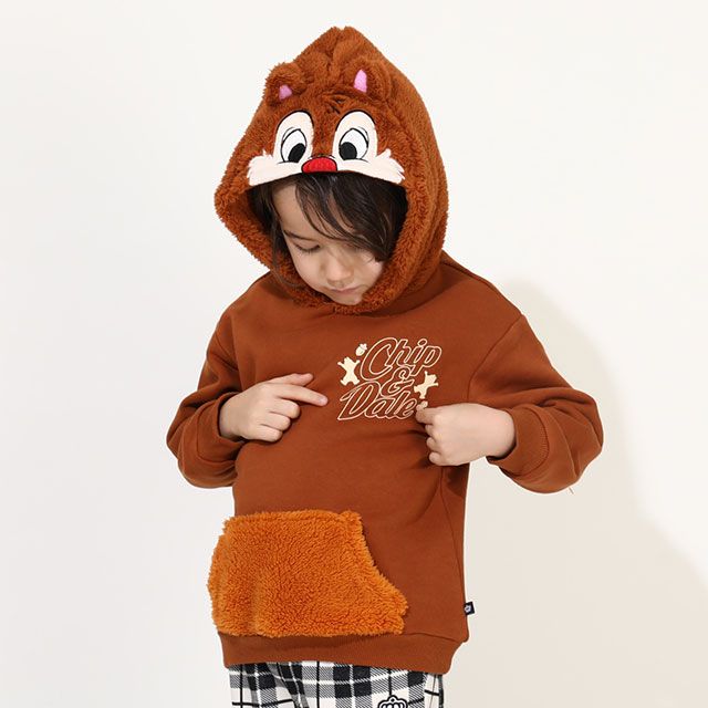 【ベビードール】デール なりきるフードボア裏起毛パーカー 9985K / ベビーサイズ キッズ トップス 長袖 ボア もこもこ 秋冬 仮装 コスチューム コスプレ