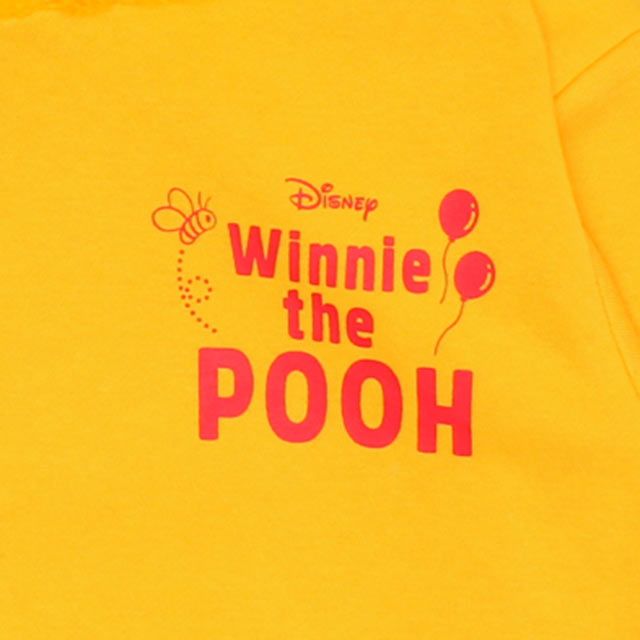 【ベビードール】プー なりきるフードボア裏起毛パーカー 9985K / ベビーサイズ キッズ トップス 長袖 ボア もこもこ 秋冬 仮装 コスチューム コスプレ