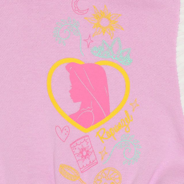 【ベビードール】ラプンツェル プリンセス / フリル裏起毛ワンピース 9988K / キッズ ワンピ 長袖 スカート フード付き ボリューム袖 ウエストゴム入り ガーリー 秋冬