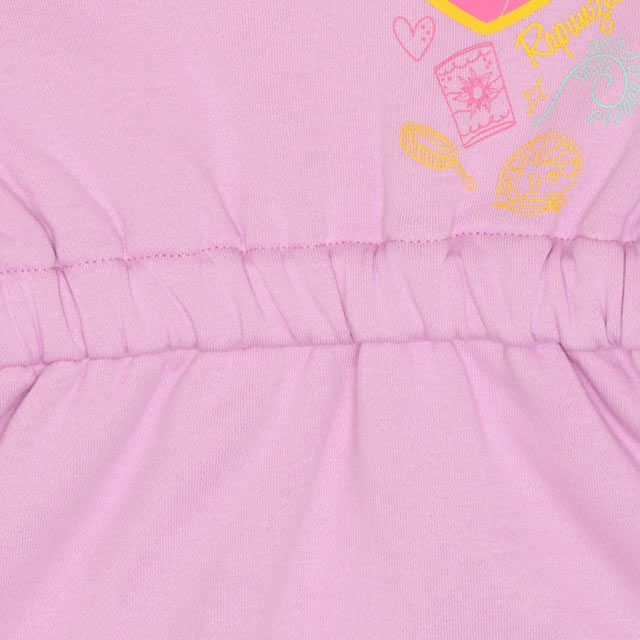 【ベビードール】ラプンツェル プリンセス / フリル裏起毛ワンピース 9988K / キッズ ワンピ 長袖 スカート フード付き ボリューム袖 ウエストゴム入り ガーリー 秋冬