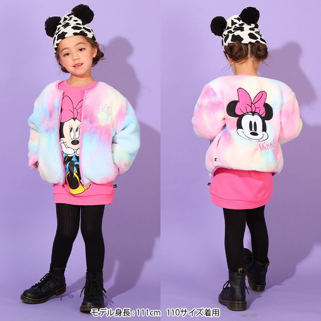 【ベビードール】ミニー 中綿ボアブルゾン 9990K / ベビーサイズ キッズ トップス 長袖 アウター ブルゾン ジャケット 羽織 コート 秋冬 もこもこ 防寒