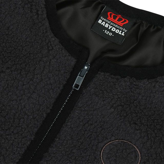 【ベビードール】ミニー 中綿ボアブルゾン 9990K / ベビーサイズ キッズ トップス 長袖 アウター ブルゾン ジャケット 羽織 コート 秋冬 もこもこ 防寒