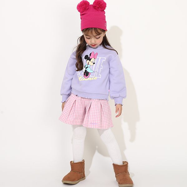 【ベビードール】ミニー フリルリブ裏起毛トレーナー 9992K