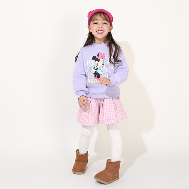 【ベビードール】ミニー フリルリブ裏起毛トレーナー 9992K