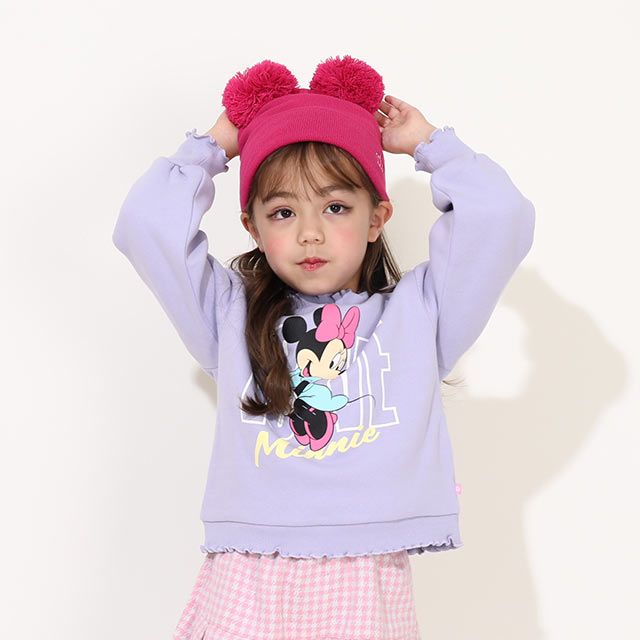 【ベビードール】ミニー フリルリブ裏起毛トレーナー 9992K